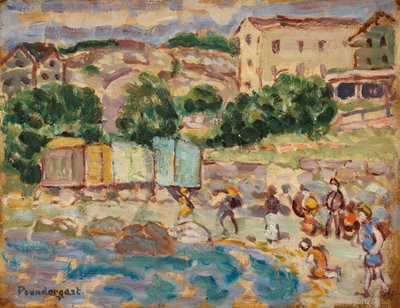Ranta ja kylä tekijältä Maurice Prendergast