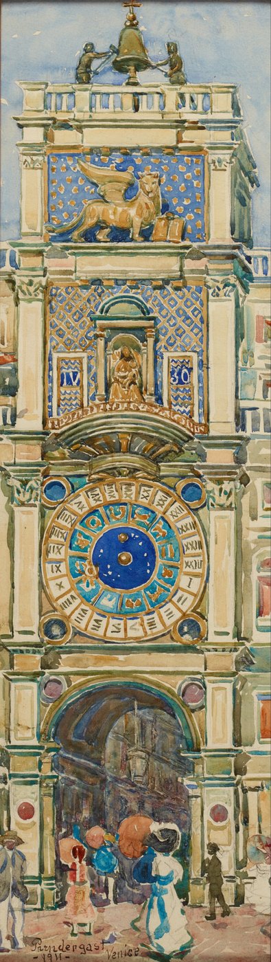 Uhrturm, Markusplatz, Venedig tekijältä Maurice Prendergast