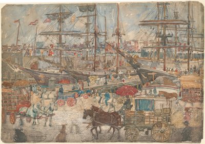 Docks, East Boston tekijältä Maurice Brazil Prendergast