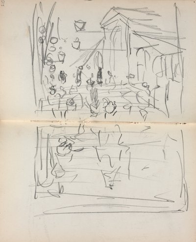 Italialainen luonnoslehti: (sivu 209  210). tekijältä Maurice Prendergast