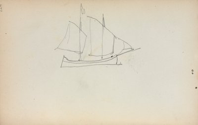 Italialainen luonnoslehti: Purjevene (sivu 224) tekijältä Maurice Prendergast