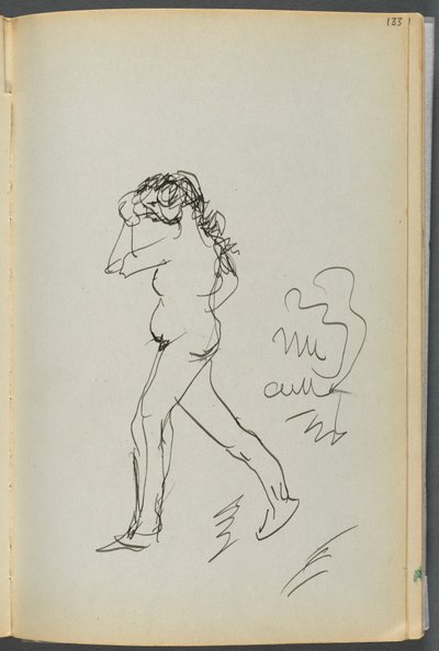 Luonnoskirja - Granite Shore Hotel, Rockport, sivu 133: Nude Walking tekijältä Maurice Prendergast
