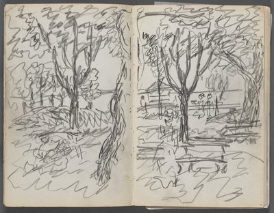 Luonnoslehti, The Dells, N° 127, sivu 008  9: Maisema. tekijältä Maurice Prendergast