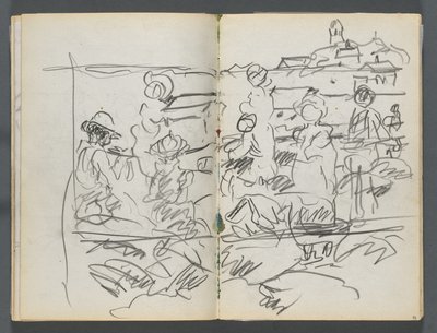 Luonnoslehti, The Dells, nro 127, sivu 098 ja 99: Figures in a Landscape tekijältä Maurice Prendergast