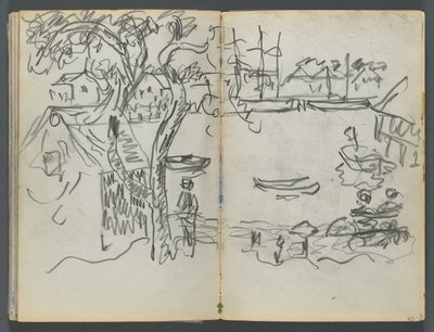 Luonnoslehti, The Dells, nro 127, sivu 162 ja 163: Harbor View tekijältä Maurice Prendergast