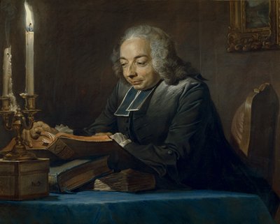 Abbe Jean-Jacques Huber, 1742 (pastelli) tekijältä Maurice Quentin de La Tour