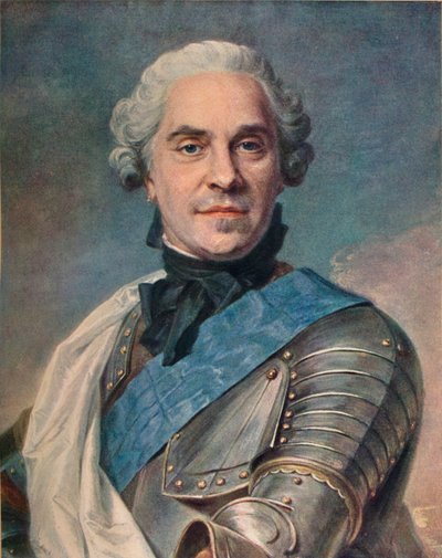 Saksin marsalkka, n. 1748 tekijältä Maurice Quentin de La Tour