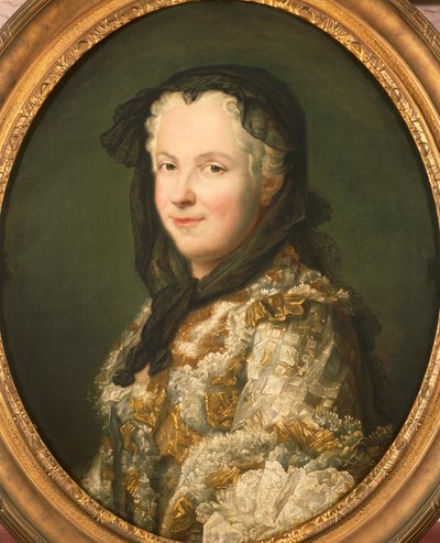 Maria Leszczynskan muotokuva, öljy kankaalle tekijältä Maurice Quentin de La Tour
