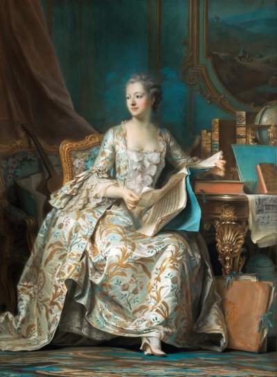 Markiisi de Pompadourin muotokuva 1721-1764 tekijältä Maurice Quentin de La Tour