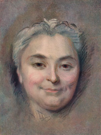Valmistelu Marie Catherine Dufloquet Realsin muotokuvaan, 1756 tekijältä Maurice Quentin de La Tour
