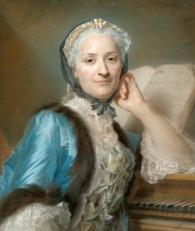 Muotokuva Madame Anne-Jeanne Cassanéa de Mondonville, Boucon (1708-1780) tekijältä Maurice Quentin de Latour