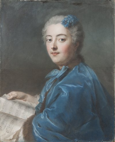 Marie Sophie de Courcillon, Picquignyn herttuatar, Rohanin prinsessa (1713-1756), kirjoittanut La Tour, Maurice Quentin de (1704-1788). Pastelli paperille, c. 1740. Mitat: 61 x 49,7 cm. Tukholman kansallismuseo tekijältä Maurice Quentin de La Tour