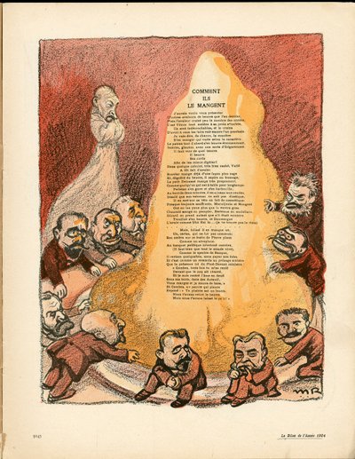 The Butter Plate, numero 195, Satiirinen väreissä tekijältä Maurice Radiguet