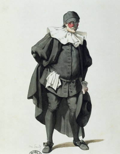 Dottor Balanzone vuonna 1653, kirjoittanut Maurice Sand (1823-1889) tekijältä Maurice Sand