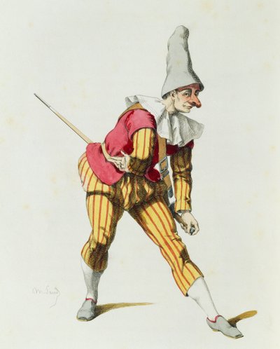 Giangurgolo vuonna 1625, kirjoittanut Maurice Sand (1823-1889) tekijältä Maurice Sand