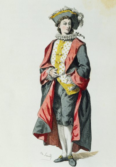 Lelio vuonna 1726, kirjoittanut Maurice Sand (1823-1889) tekijältä Maurice Sand