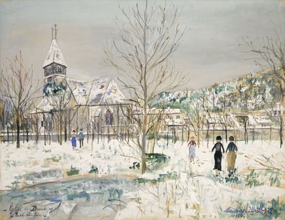 Drouen kirkko, Eure-et-Loir tekijältä Maurice Utrillo