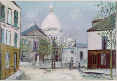 Place du Tertre ja Sacré-Coeur tekijältä Maurice Utrillo