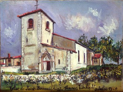 Saint-Bernardin kirkko, Ain, kesällä tekijältä Maurice Utrillo