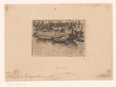 Laiva Bickersgrachtissa, Amsterdamissa tekijältä Maurits van der Valk (signed by artist)