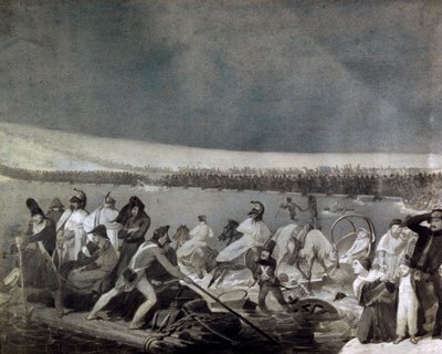 Vetäytyminen Venäjältä (1812): Ranskan armeijan läpikulku Beresinasta (Berezina) 28. marraskuuta tekijältä Mauro Conconi