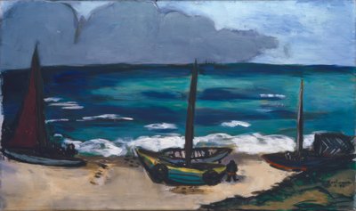 Ukkosmyrsky lähestyy meren rannalla tekijältä Max Beckmann