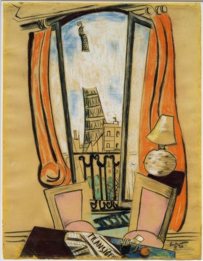 Näkymä ikkunasta (Eiffel-torni) tekijältä Max Beckmann