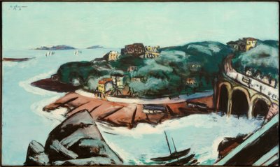 Näkymä lähiöihin meren rannalla lähellä Marseillea tekijältä Max Beckmann