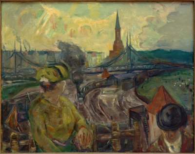 Näkymä Gesundbrunnen-rautatieasemalle tekijältä Max Beckmann