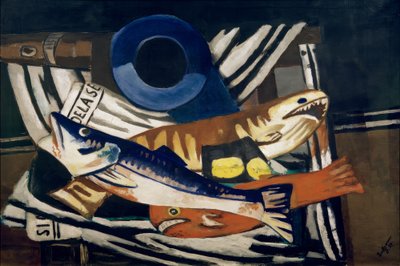 Suuri kalojen asetelma tekijältä Max Beckmann