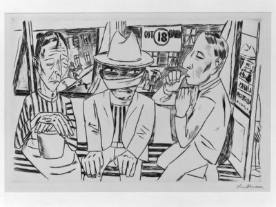 Raitiovaunussa tekijältä Max Beckmann