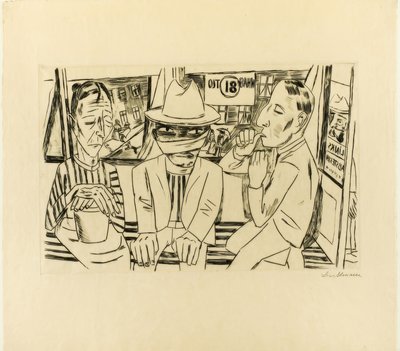 Raitiovaunussa tekijältä Max Beckmann