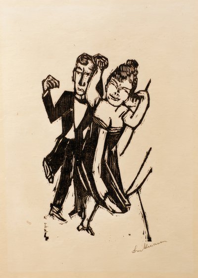 Pieni tanssiva pariskunta tekijältä Max Beckmann