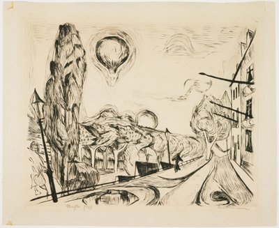Maisema ilmapallon kanssa tekijältä Max Beckmann