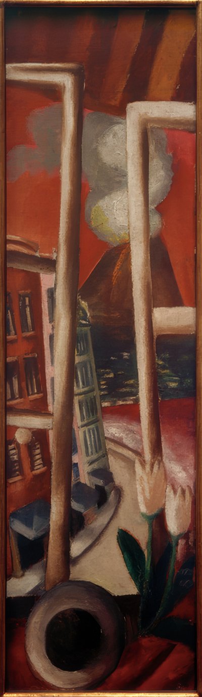 Maisema Vesuviuksen kanssa tekijältä Max Beckmann