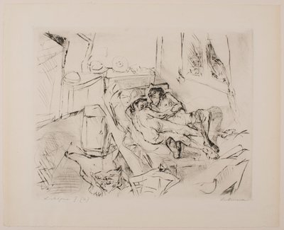 Lovers I, levy 4 portfoliosta "Faces" tekijältä Max Beckmann