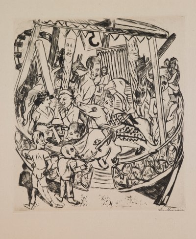 Merry-Go-Round, levy 7 portfoliosta "Vuosimessut" tekijältä Max Beckmann