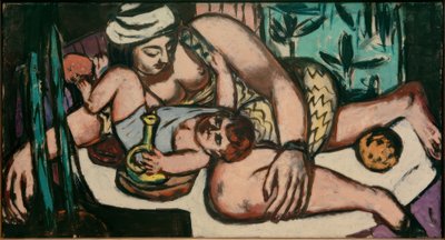 Äiti leikkivän lapsen kanssa tekijältä Max Beckmann
