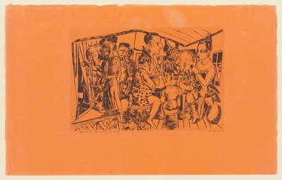Platte 2 der Serie: Jährlicher Jahrmarkt tekijältä Max Beckmann