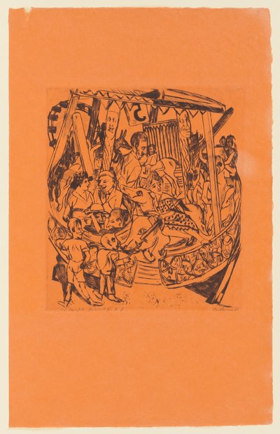 Tafel 7 der Serie: Jahrmarkt tekijältä Max Beckmann