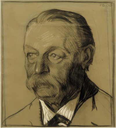 Friedrich Beckmann-sedän muotokuva, puoliprofiili vasemmalla tekijältä Max Beckmann