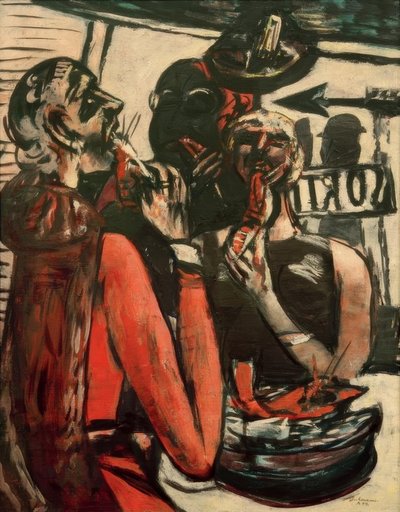 Prunier (Im Restaurant Prunier, Pariisi) tekijältä Max Beckmann