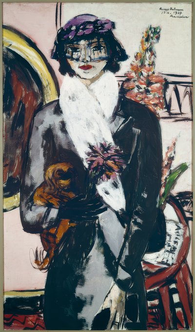 Quappi valkoisella turkilla tekijältä Max Beckmann