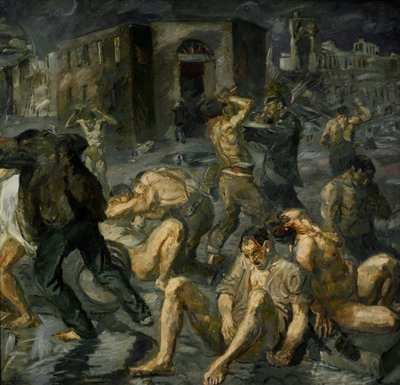 Kohtaus Messinan tuhosta tekijältä Max Beckmann