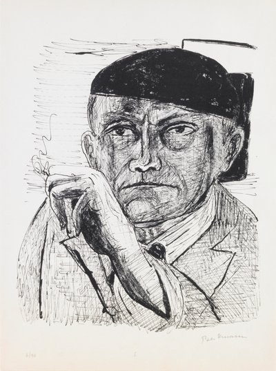 Omakuva, levy 1 portfoliosta "Päivä ja unelma" tekijältä Max Beckmann