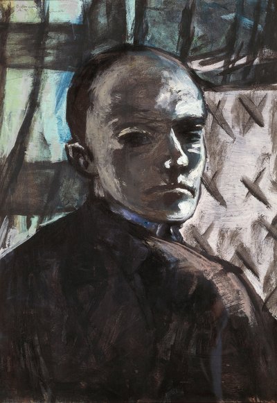 Omakuva vihreällä verholla tekijältä Max Beckmann