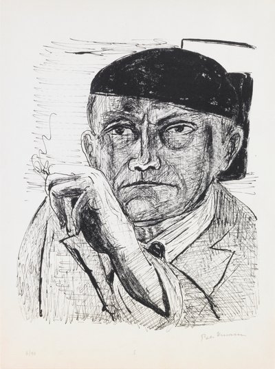 Omakuva, levy 1 portfoliosta "Päivä ja unelma" tekijältä Max Beckmann