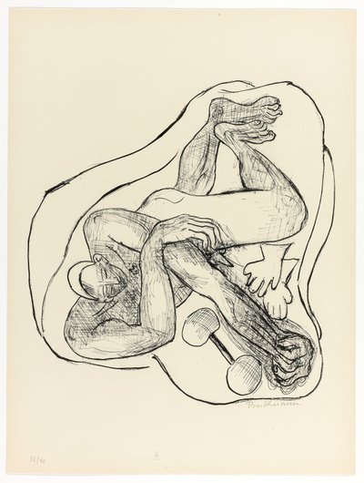 Sleeping Athlete, levy kolme Day and Dreamista tekijältä Max Beckmann
