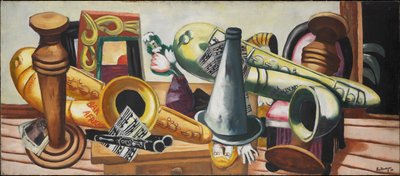 Still Life saksofonien kanssa tekijältä Max Beckmann