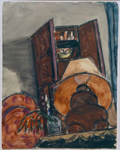 Asetelma lampun kanssa tekijältä Max Beckmann